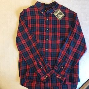 NWT Men’s LS Red Plaid Shirt